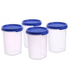 Deals, Discounts & Offers on Kitchen Containers - Tupperware Storage Container (Pack of 4, Blue, Clear) at Rs.459