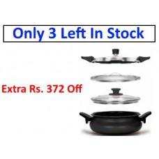 Deals, Discounts & Offers on Cookware - Pigeon Black Aluminium 3 L All in One Super Pressure Cooker at Just Rs. 1536 + FREE Shipping