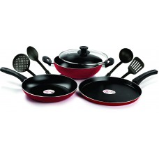 Deals, Discounts & Offers on Cookware - Pigeon Mio Aluminium 8 Piece Gift Set, 240mm, color may vary+Free Delivery