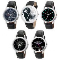 Deals, Discounts & Offers on Watches & Wallets - Jack Klein Round Dial Black Leather Strap Quartz Watch For Men