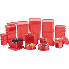 Deals, Discounts & Offers on Kitchen Containers - MasterCook Polypropylene Multi-purpose Storage Container  (Pack of 21, Red)