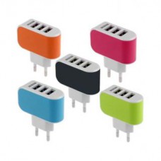 Deals, Discounts & Offers on Mobile Accessories - Universal 3 USB Wall charger fast charging for Smartphones (Assorted Colors)