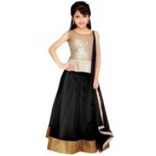 Deals, Discounts & Offers on Kid's Clothing - Najara Fashion Black Net Lehenga Choli And Dupatta