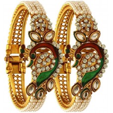 Deals, Discounts & Offers on Bangles - You Bella Alloy Bangle Set  (Pack of 2) @ 84% Off