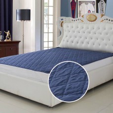 Deals, Discounts & Offers on Home Appliances - Signature Elastic Strap King Size Mattress Protector  (Blue)