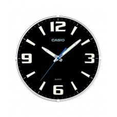 Deals, Discounts & Offers on Home & Kitchen - Casio Round Resin Analog Wall Clock (30.8 cmx30.8 cmx4.9 cm, White and Black, WCL53)
