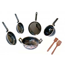 Deals, Discounts & Offers on Home & Kitchen - Dugri Enamle Cookware Set 5 Cookware Sets