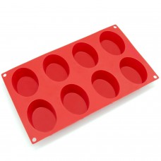 Deals, Discounts & Offers on Kitchen Containers - JoyGlobal 8-Cavity Oval Silicone Mold for Soap, Cake, Bread, Cupcake, Cheesecake, Cornbread, Muffin, Brownie, and More