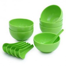 Deals, Discounts & Offers on Kitchen Containers - 78% off on Set of 12 pcs Microwave Safe Soup Bowl in Opalware Material- 100 ml Green