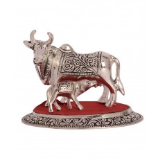 Deals, Discounts & Offers on Home Decor & Festive Needs - Sajawat Bazaar Glossy Brass Cow Calf Showpiece