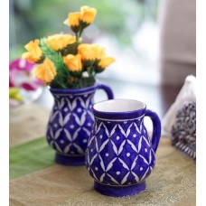 Deals, Discounts & Offers on Home Decor & Festive Needs - Neerja Pottery Blue Ceramic Jug at Flat 43% offer