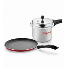 Deals, Discounts & Offers on Home Appliances - Pigeon Home Starter Kit - 3 L Pressure Cooker + Non Stick Tawa