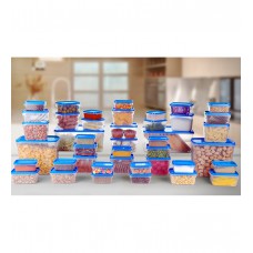 Deals, Discounts & Offers on Home Appliances - All Time Polka Blue Storage Container - Set of 42at 74% off