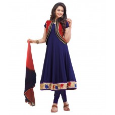 Deals, Discounts & Offers on Women Clothing - Jambudicreation Blue Faux Georgette Unstitched Dress Material
