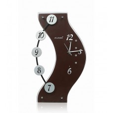Deals, Discounts & Offers on Home Decor & Festive Needs - Kaiser Cola with Unusual Design Digits Black & Silver Clock Wood Wall Clock