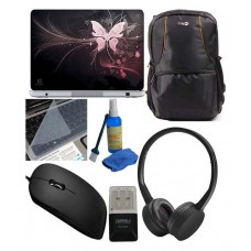 Deals, Discounts & Offers on Electronics - Flat 55% offer on Finest 7 In 1 Pack With Laptop Skin And Black Backpack