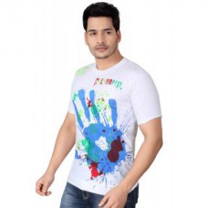 Deals, Discounts & Offers on Men Clothing - Flat 55% off on brinley Bio-Wash Round Neck T-Shirt For Mens 