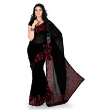 Deals, Discounts & Offers on Women Clothing - Designersareez Self Design Fashion Georgette Sari