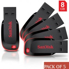 Deals, Discounts & Offers on Computers & Peripherals - Flat 46% off on Sandisk Combo Of 5 8GB Pen Drive