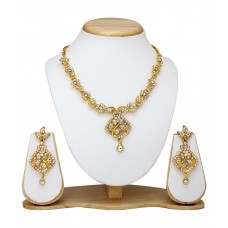 Deals, Discounts & Offers on Earings and Necklace - Atasi International Golden Alloy Austrian Diamonds Necklace Set
