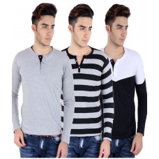 Deals, Discounts & Offers on Men Clothing - Big Idea Cotton Blend T shirts Pack Of 3