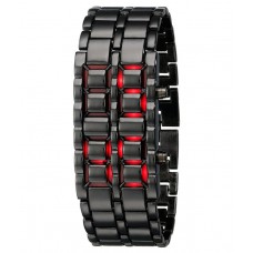 Deals, Discounts & Offers on Men - SMC Red Led Metallic Gray Bracelet Watch