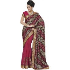 Deals, Discounts & Offers on Women Clothing - Rainbow Suits Embriodered Bollywood Georgette Sari