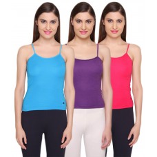 Deals, Discounts & Offers on Women Clothing - Flat 15% off on Valentine Multicolour Cotton Camisoles Pack of 3