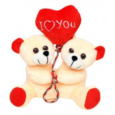 Deals, Discounts & Offers on Home Decor & Festive Needs - Tabby Toys Beige Cute Couple Teddy With Heart Shape Baloon