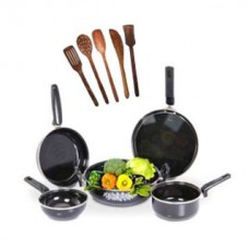 Deals, Discounts & Offers on Home & Kitchen - 5 Pcs Non-Stick Induction Safe Cookware & 5 Pcs Skimmer Set