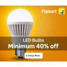 Deals, Discounts & Offers on Home Appliances - LED  bulbs minimum 40% off in Flipkart