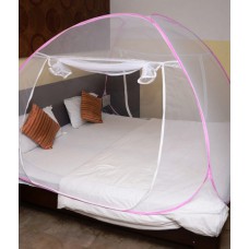 Deals, Discounts & Offers on Home Decor & Festive Needs - Classic Pink Double Bed Mosquito Net