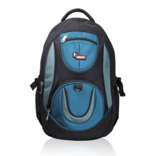 Deals, Discounts & Offers on  - F Gear Axe Black Aqua Blue School Bag