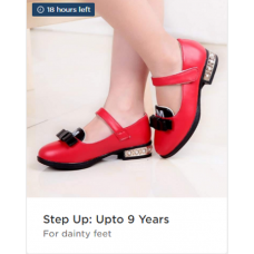 Deals, Discounts & Offers on Foot Wear - For dainty feet Step up Upto 9 Years