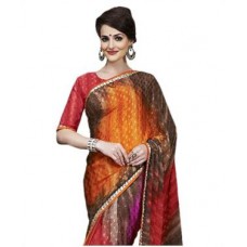 Deals, Discounts & Offers on Women Clothing - Crepe Jacquard Saree With Blouse