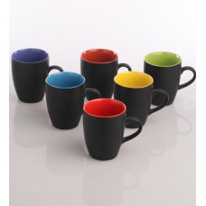 Deals, Discounts & Offers on Home & Kitchen - AION Matte Multicolour Ceramic 300 ML Milk Cups - Set of 6