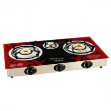 Deals, Discounts & Offers on Home Appliances - Surya Mate 3 Burners Automatic Glass Top Gas Cooktop
