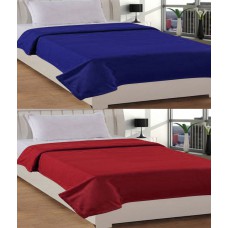 Deals, Discounts & Offers on Home Decor & Festive Needs - Flat 78% offer on Plain Polyester Blanket Set Of 2
