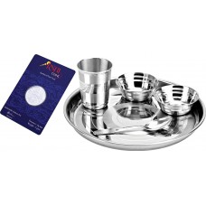 Deals, Discounts & Offers on Home & Kitchen - Tosmy Exclusive Stainless Steel Dinner Set, 5-Pieces With Silver Coin