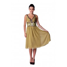 Deals, Discounts & Offers on Women Clothing - TrendyDivva A Line Beaded Party Dress