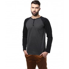 Deals, Discounts & Offers on Men Clothing - Unisopent Designs Gray Cotton Full Sleeves T-Shirt