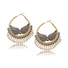 Deals, Discounts & Offers on Earings and Necklace - Jewels Blue Copper Hoop Earrings