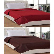 Deals, Discounts & Offers on Home Decor & Festive Needs - Paisa Worth Multicolour Plain Polyester Blanket Set Of 2