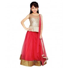 Deals, Discounts & Offers on Baby & Kids - Flat 75% offer on Najara Fashion Pink Lehenga For Girls