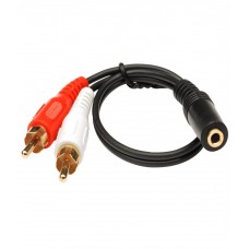 Deals, Discounts & Offers on Accessories - Wow Gold Plated 2 RCA Male To 3.5 mm Stereo Female Cable 1.5m Laptop Audio To TV