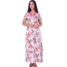 Deals, Discounts & Offers on Women Clothing - Sweet Dreams Birds N Flowers Pure Cotton Nighty