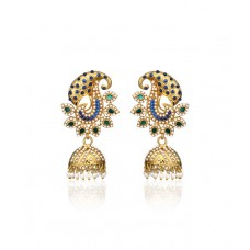 Deals, Discounts & Offers on Earings and Necklace - Zaveri Pearls Multicolor Antique Designer Jhumki Earrings