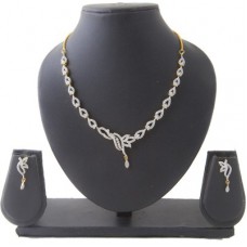 Deals, Discounts & Offers on Earings and Necklace - Aaina Rhodtum Brass Jewel Set