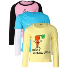 Deals, Discounts & Offers on Baby & Kids - kids Printed Girl's Round Neck T-Shirt offer