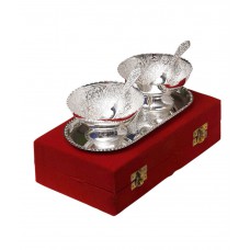 Deals, Discounts & Offers on Home & Kitchen - Impact Inc. Silver Plated Brass Bowl With Tray 